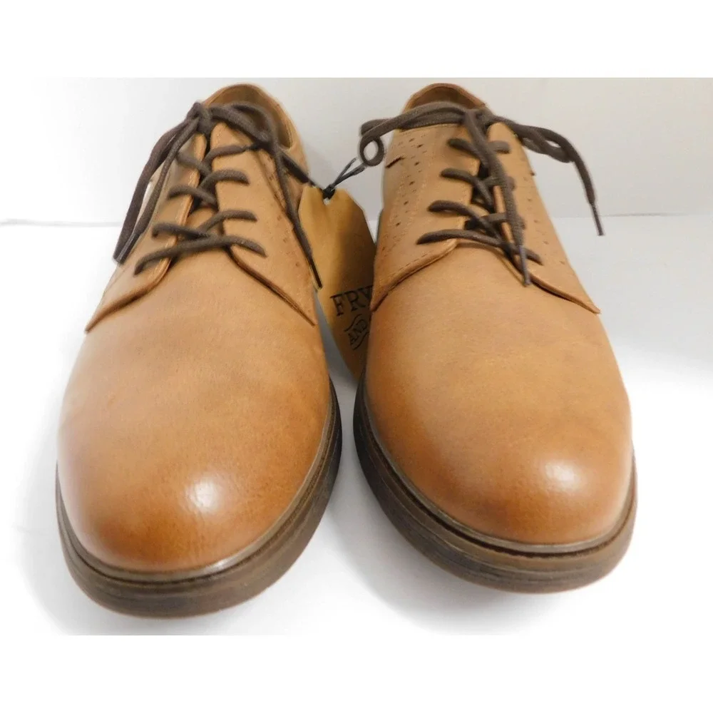 Frye and Co. Men's Grant Leather Oxford Shoes‎ Cognac Brown Size 10.5 M NEW